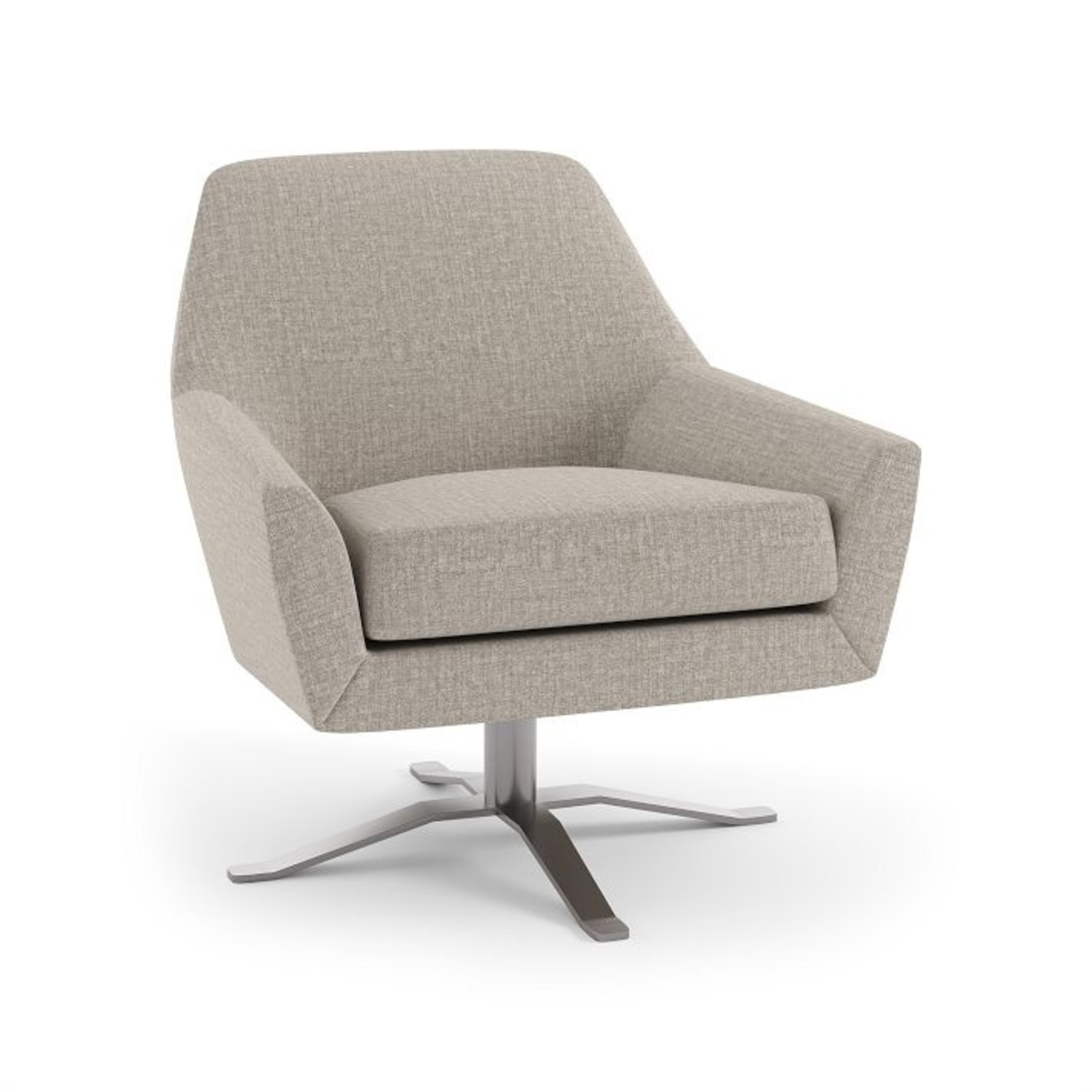 West Elm Lucas Light Gray Linen Accent Chair - image-5