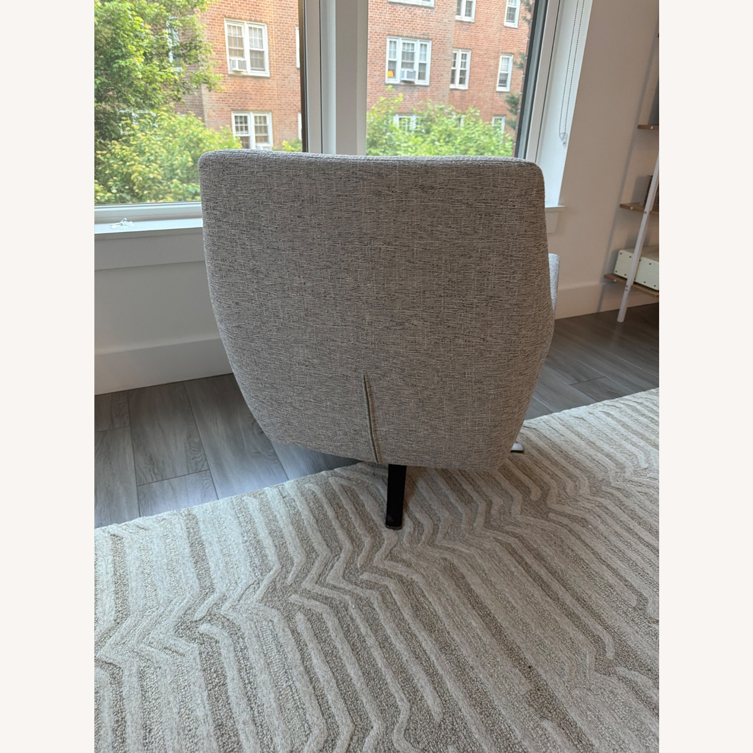 West Elm Lucas Light Gray Linen Accent Chair - image-4