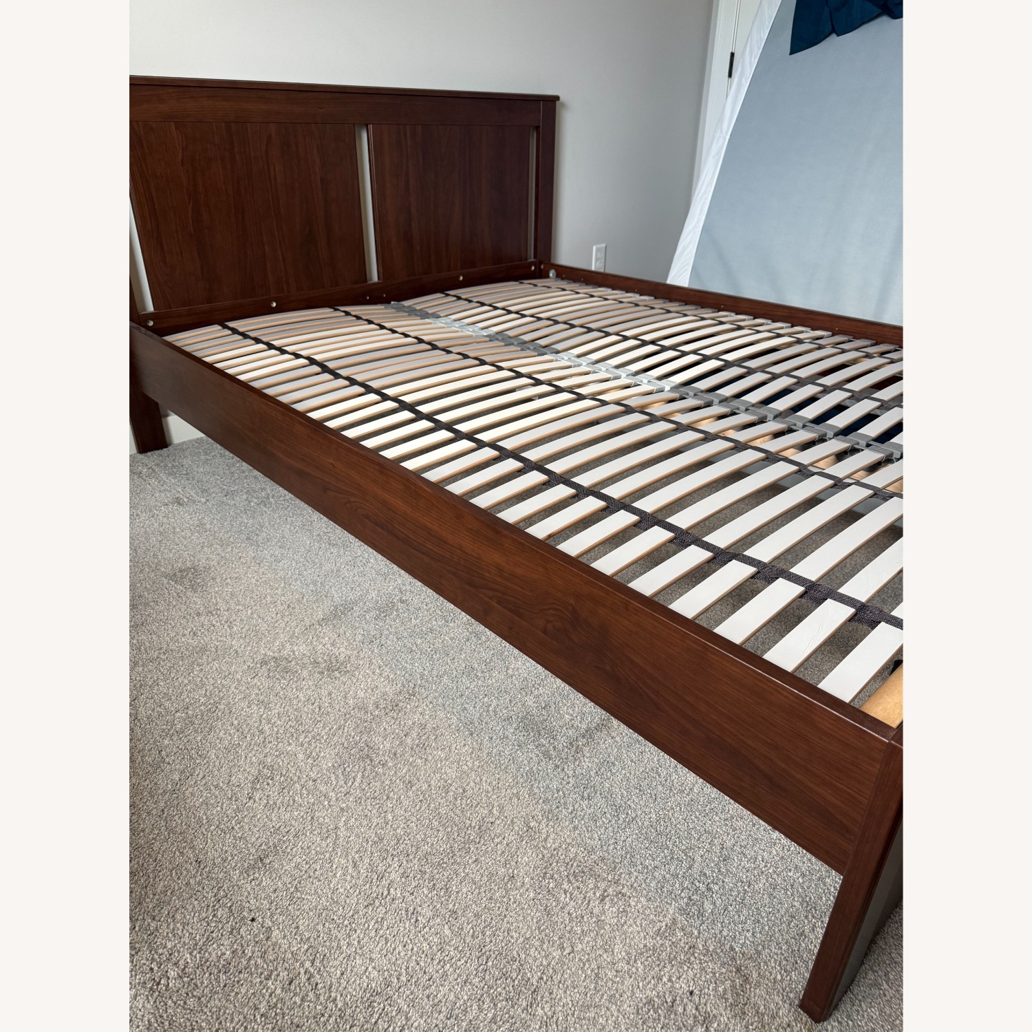 IKEA Songesand Dark Brown Wood Queen Bed - image-2