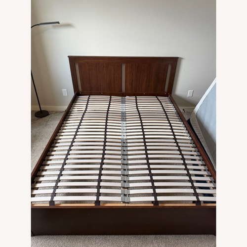 Used IKEA Songesand Dark Brown Wood Queen Bed for sale on AptDeco