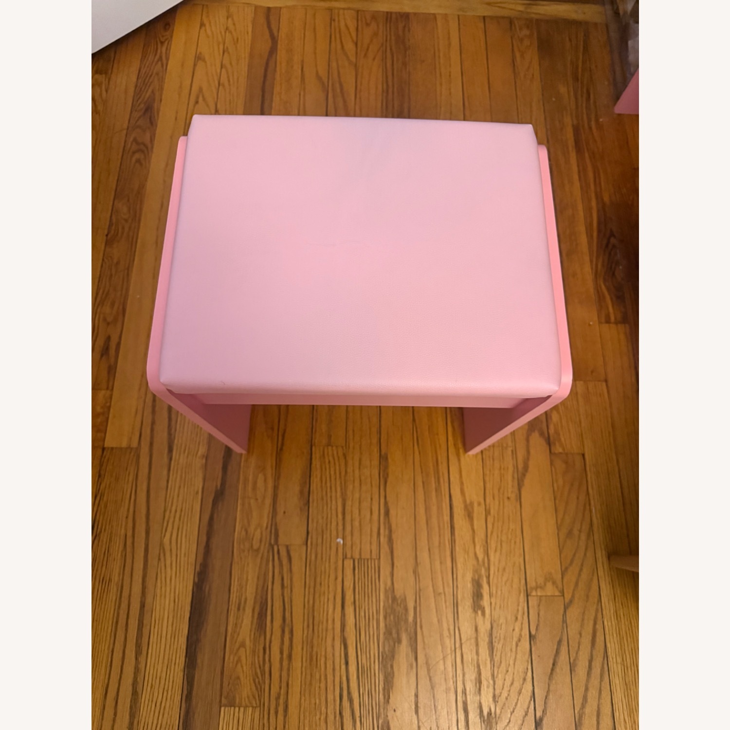 Pink Vanity Desk with Built in Mirror - image-5