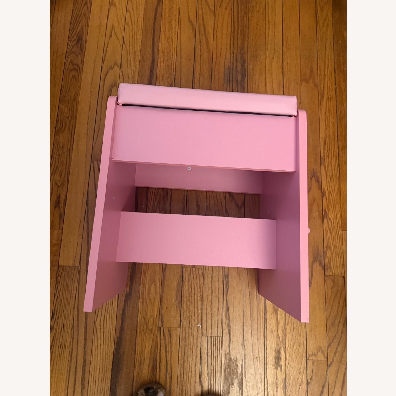 Pink Vanity Desk with Built in Mirror - image-4