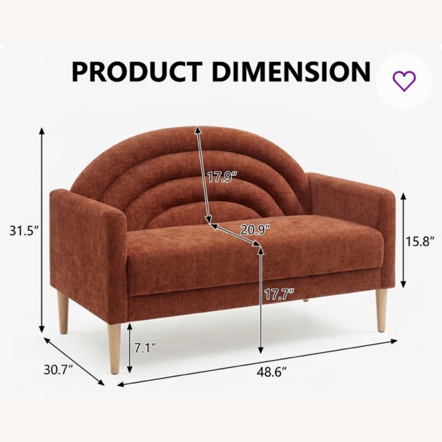 Wayfair Ebern Designs Michala Upholstered Loveseat - image-3