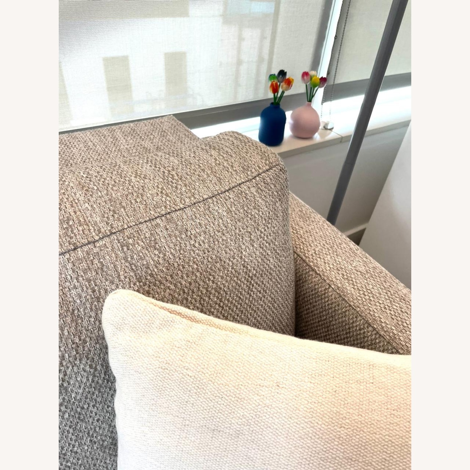 Light Gray Fabric Sleeper Sofa - image-1