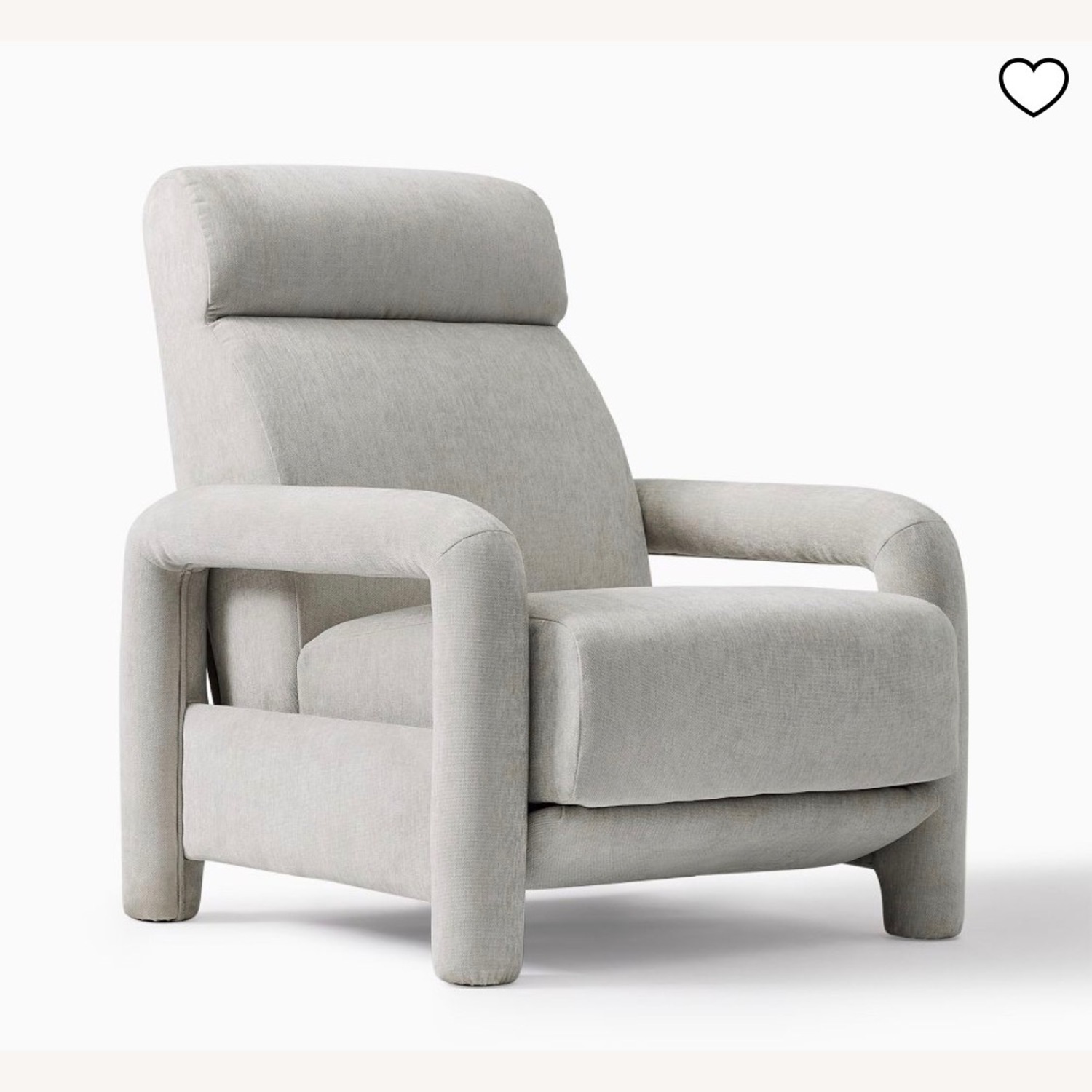 West Elm Inez  Light Gray Recliner - image-2