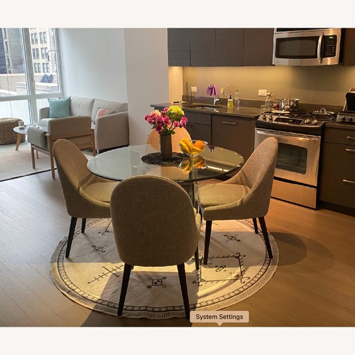 Used Macy's Everly Light Gray Dining Chairs for sale on AptDeco