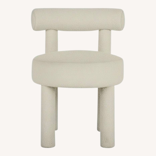 Used TOV Furniture Carmel White Boucle Dining Chair for sale on AptDeco
