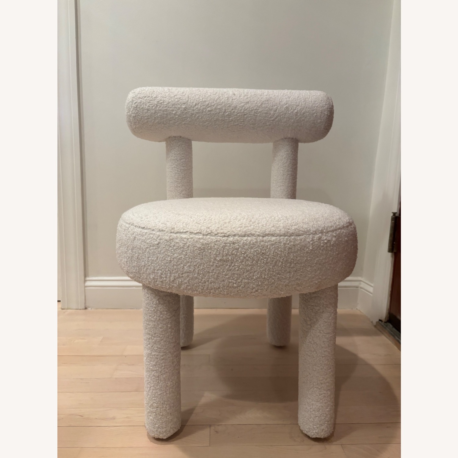 TOV Furniture Carmel White Boucle Dining Chair - image-1