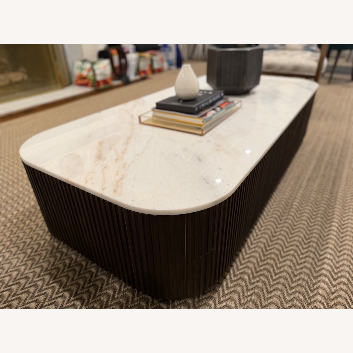 Arhaus Finnley Dark Brown Wood Coffee Table - image-4