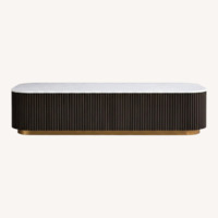 Arhaus Finnley Dark Brown Wood Coffee Table