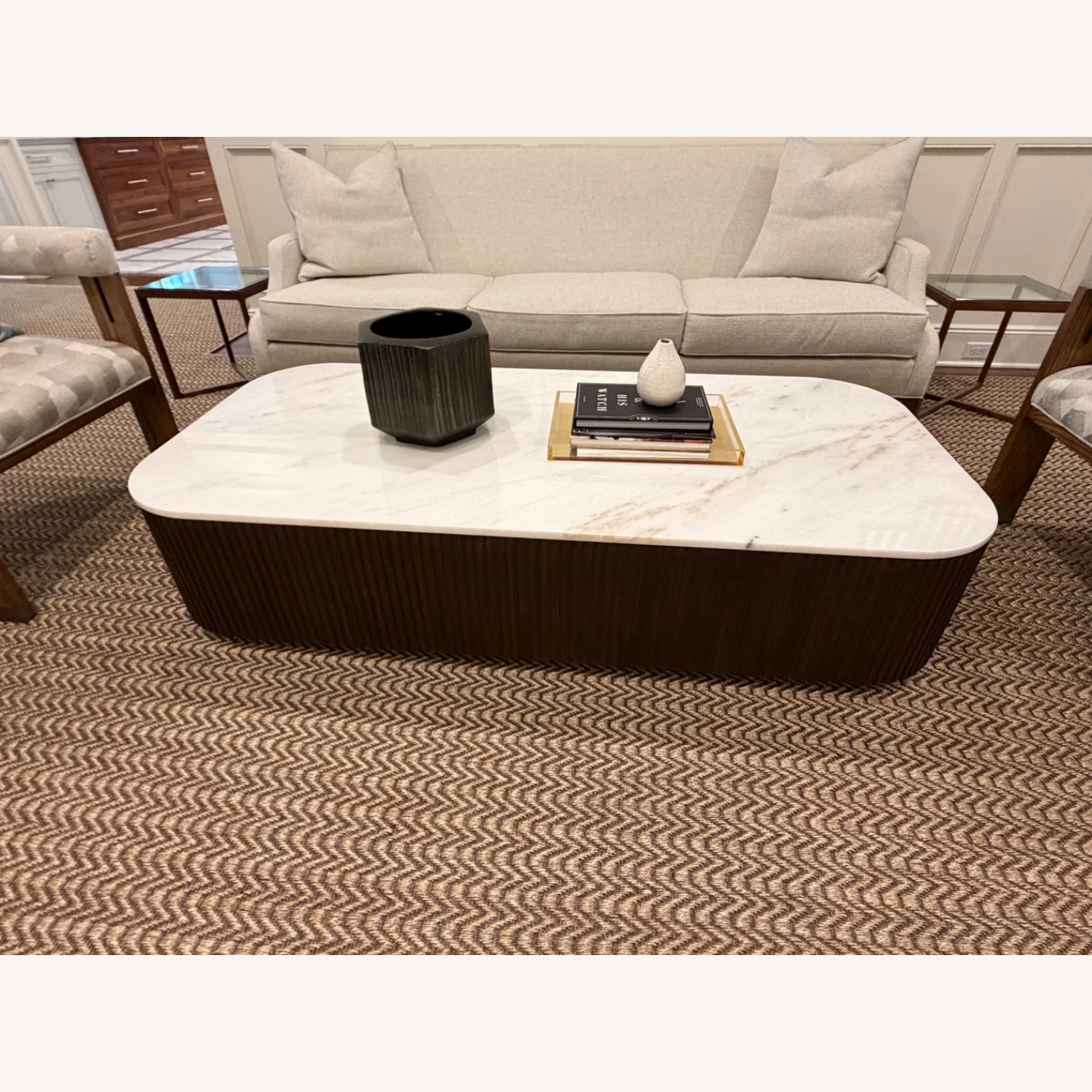 Arhaus Finnley Dark Brown Wood Coffee Table - image-1