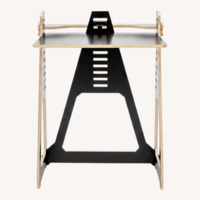 WFH Black Wood Desk