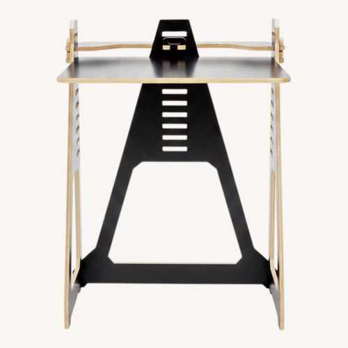 Used WFH Black Wood Desk for sale on AptDeco