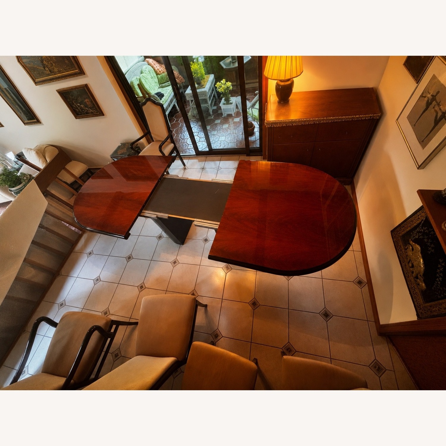 Black Wood Dining Set W 6 Chairs - image-4