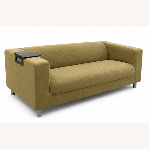Used IKEA KLIPPAN Olive Green Sofa for sale on AptDeco