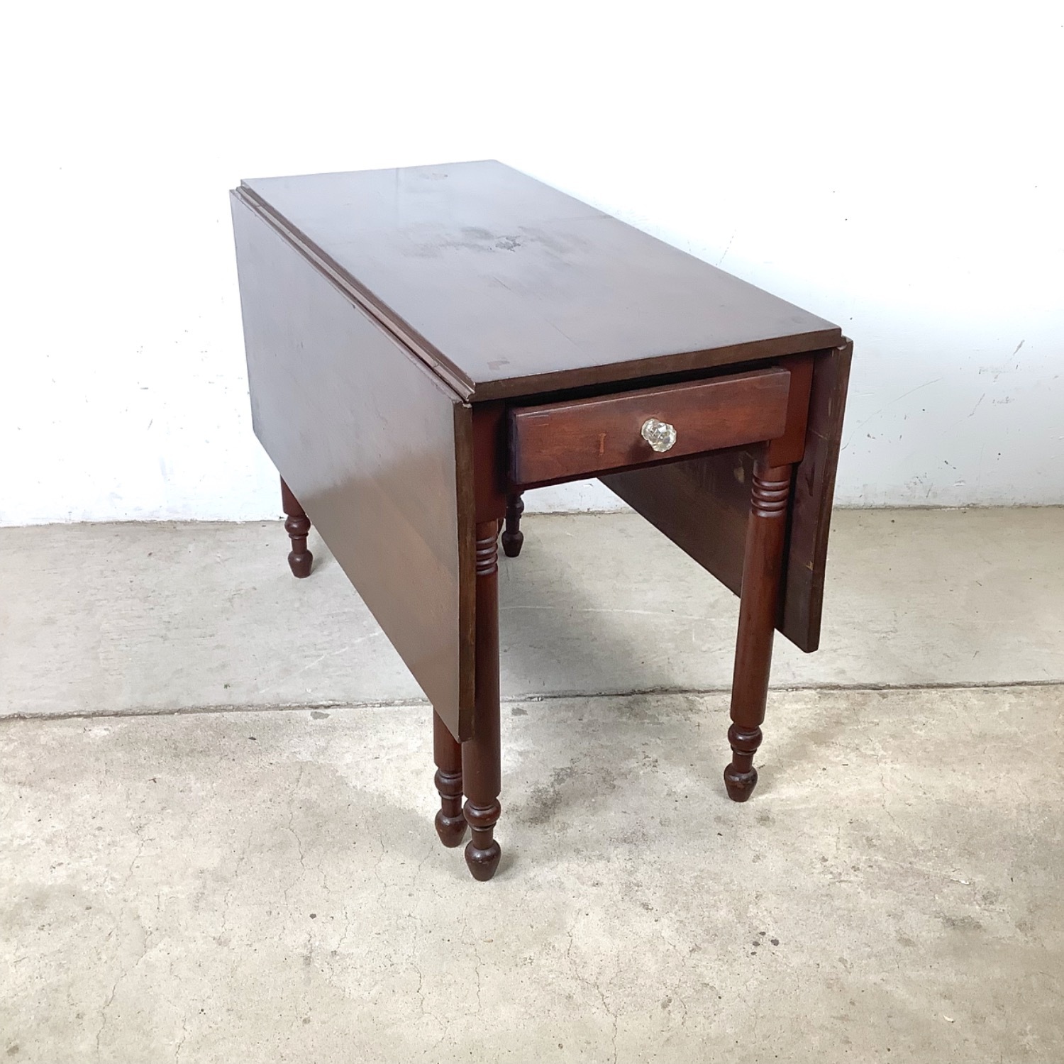 American Empire-Style Walnut Drop-Leaf Table - image-21