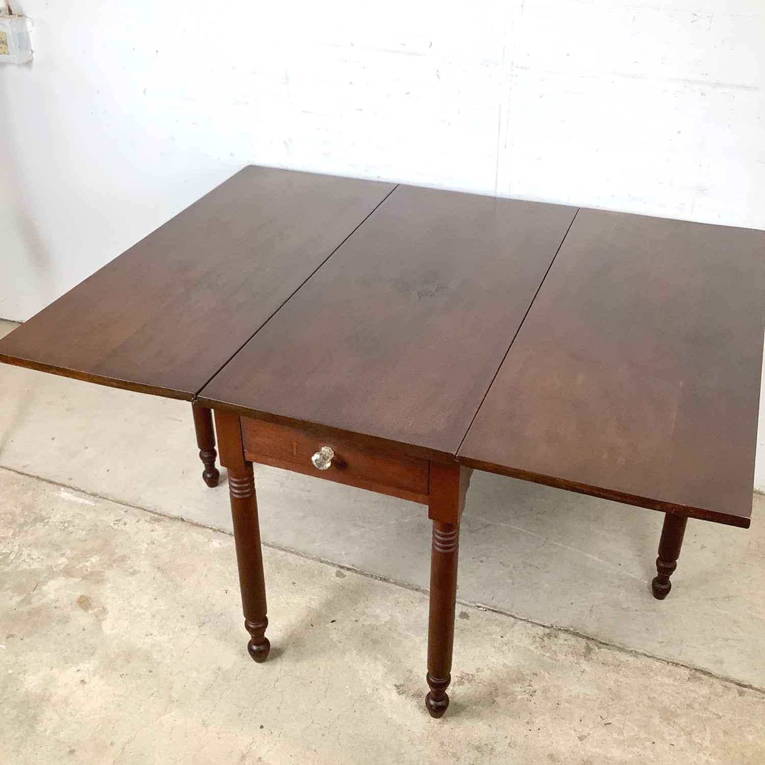American Empire-Style Walnut Drop-Leaf Table - image-2