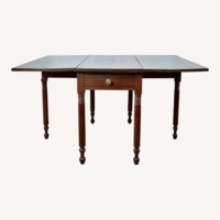 American Empire-Style Walnut Drop-Leaf Table