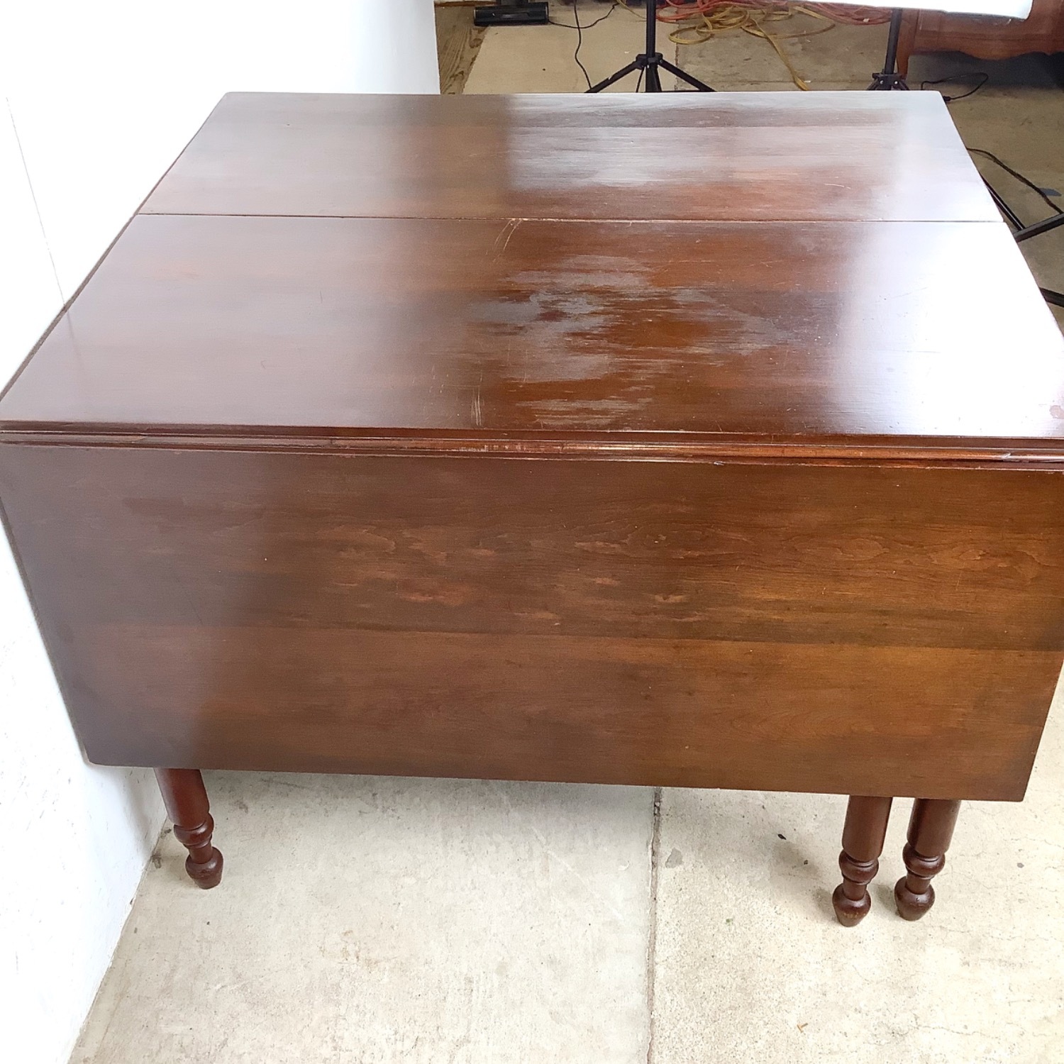 American Empire-Style Walnut Drop-Leaf Table - image-13