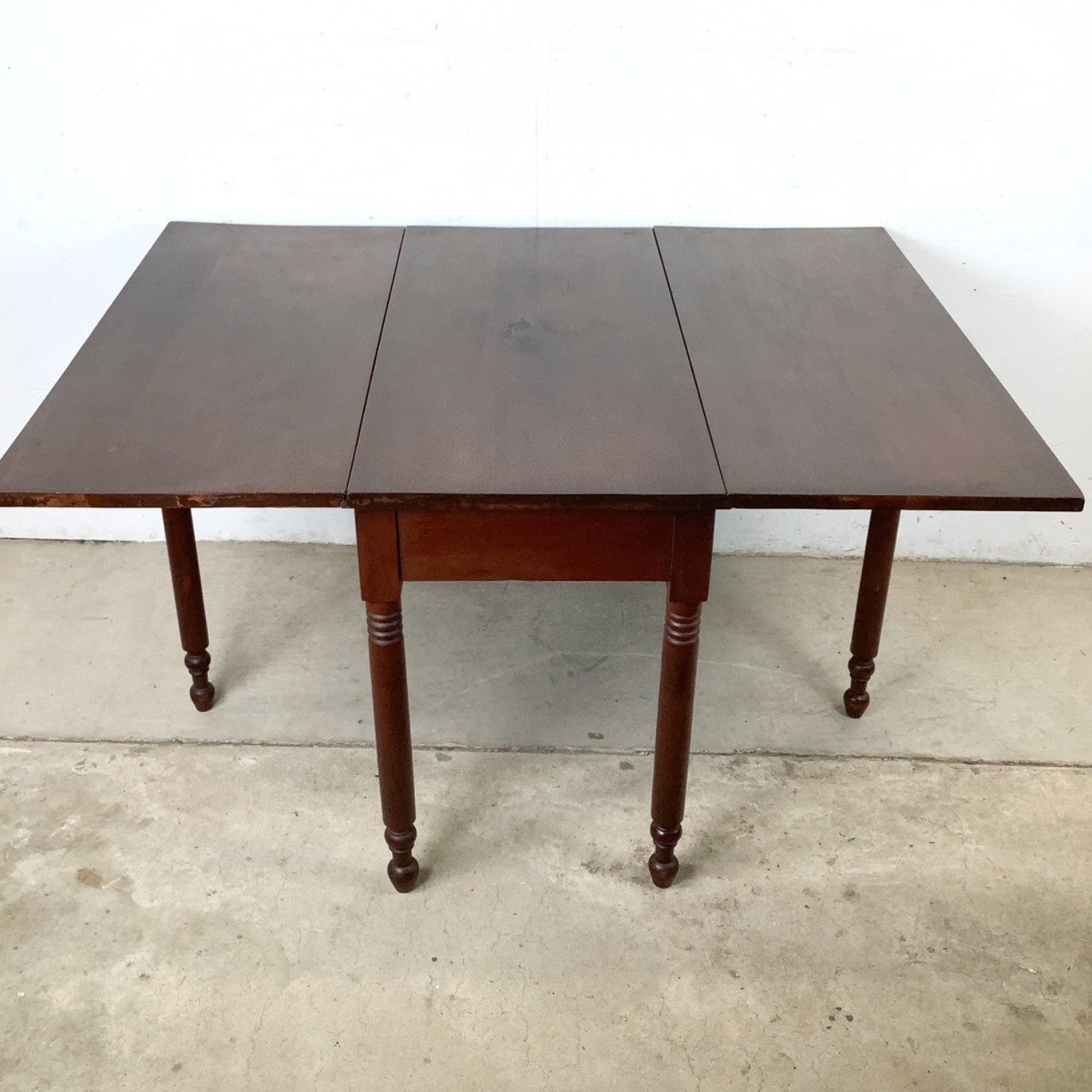 American Empire-Style Walnut Drop-Leaf Table - image-11