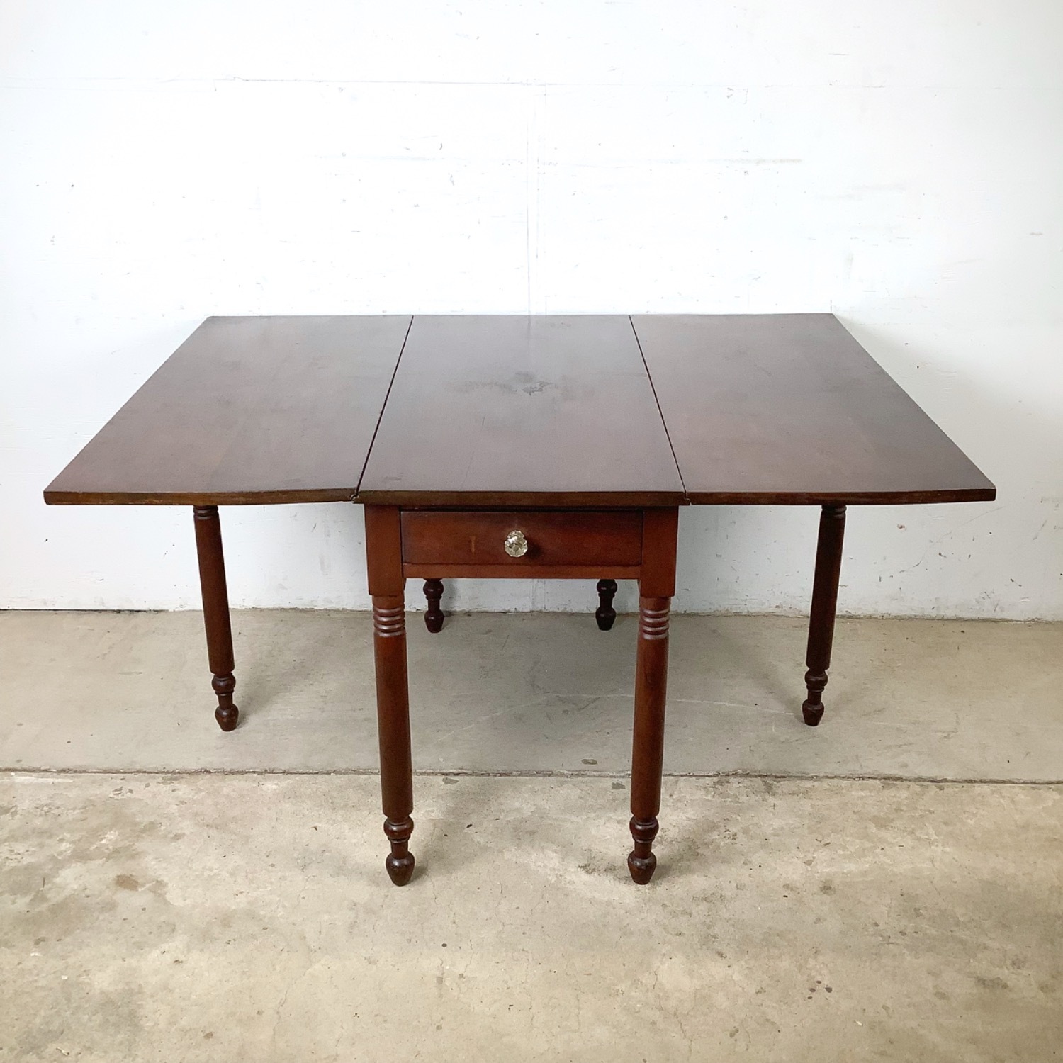 American Empire-Style Walnut Drop-Leaf Table - image-3