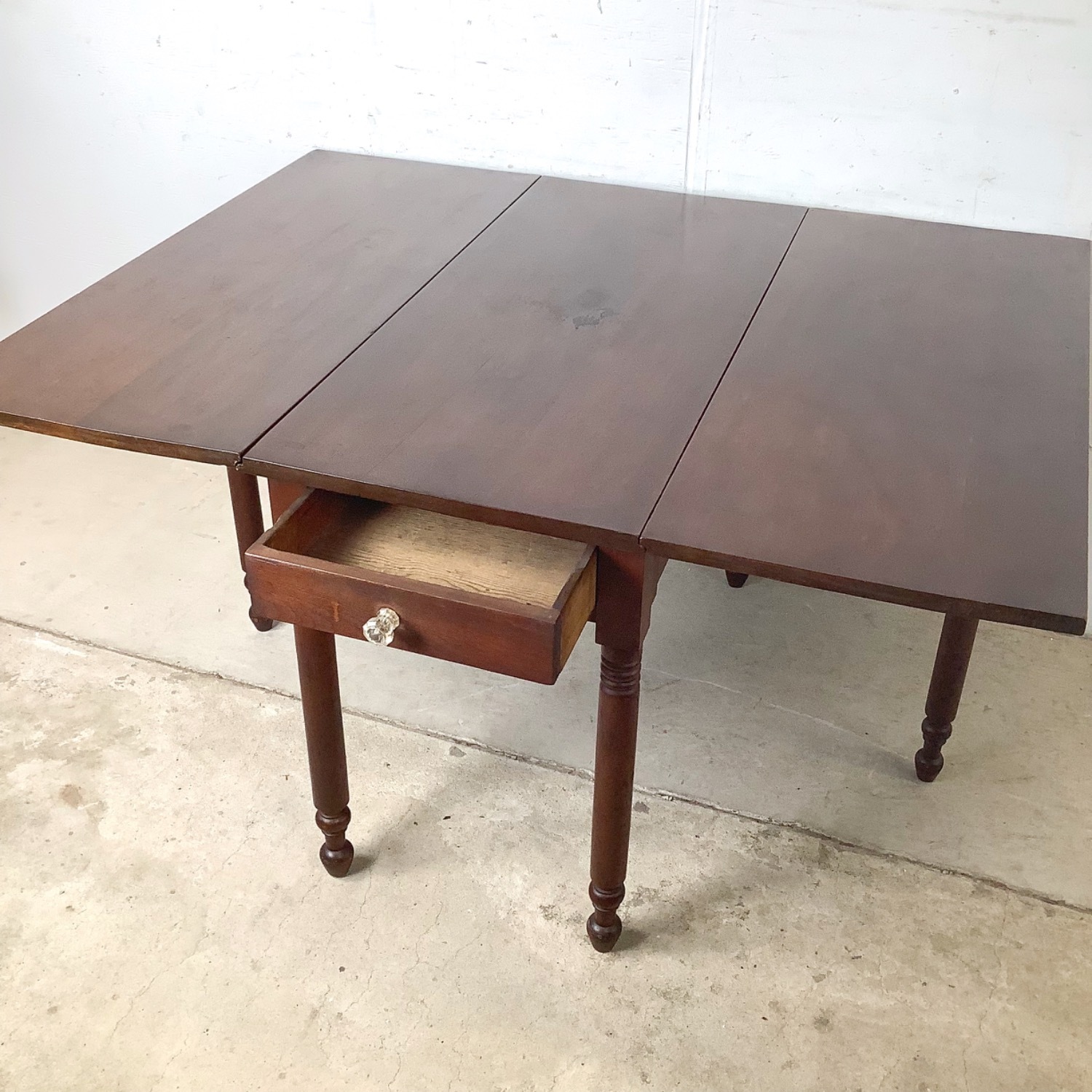 American Empire-Style Walnut Drop-Leaf Table - image-7