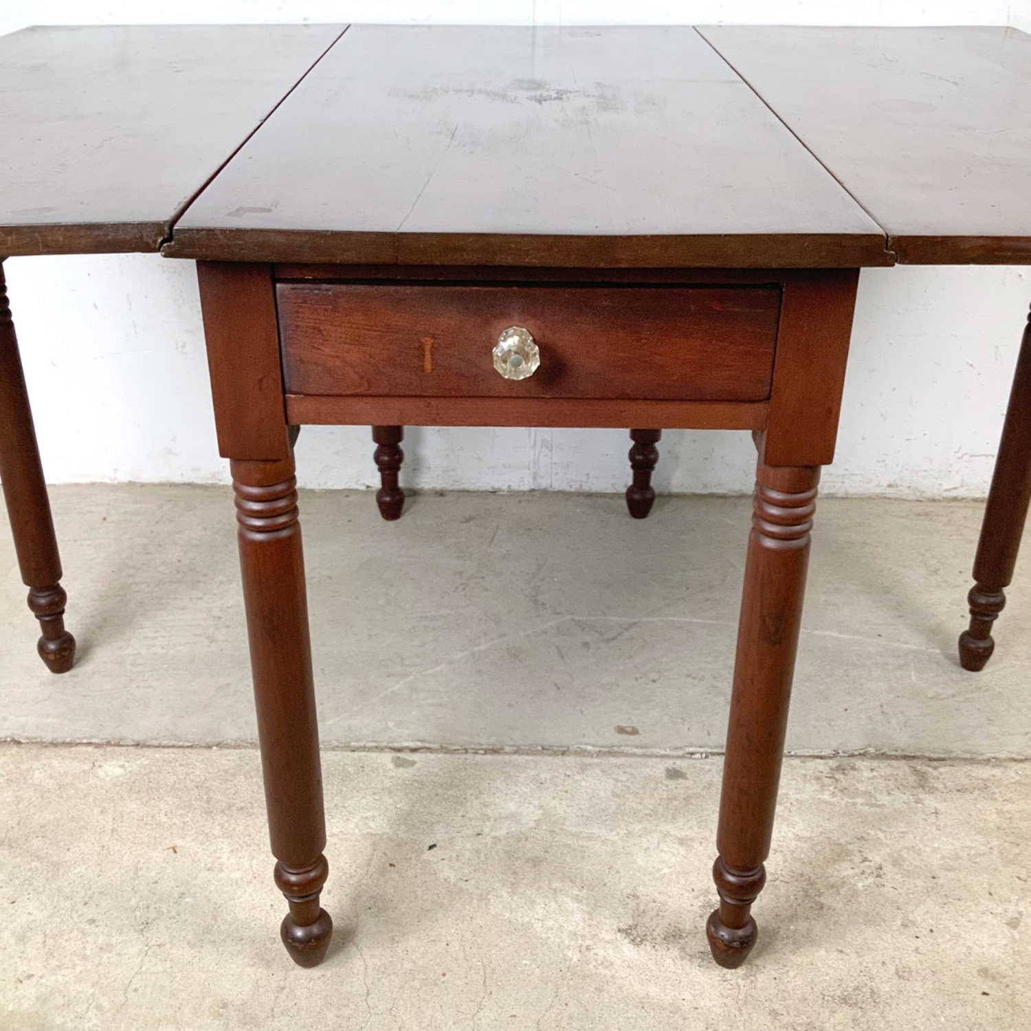 American Empire-Style Walnut Drop-Leaf Table - image-4