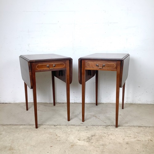 Used Pair of Traditional Drop-Leaf Side Tables for sale on AptDeco