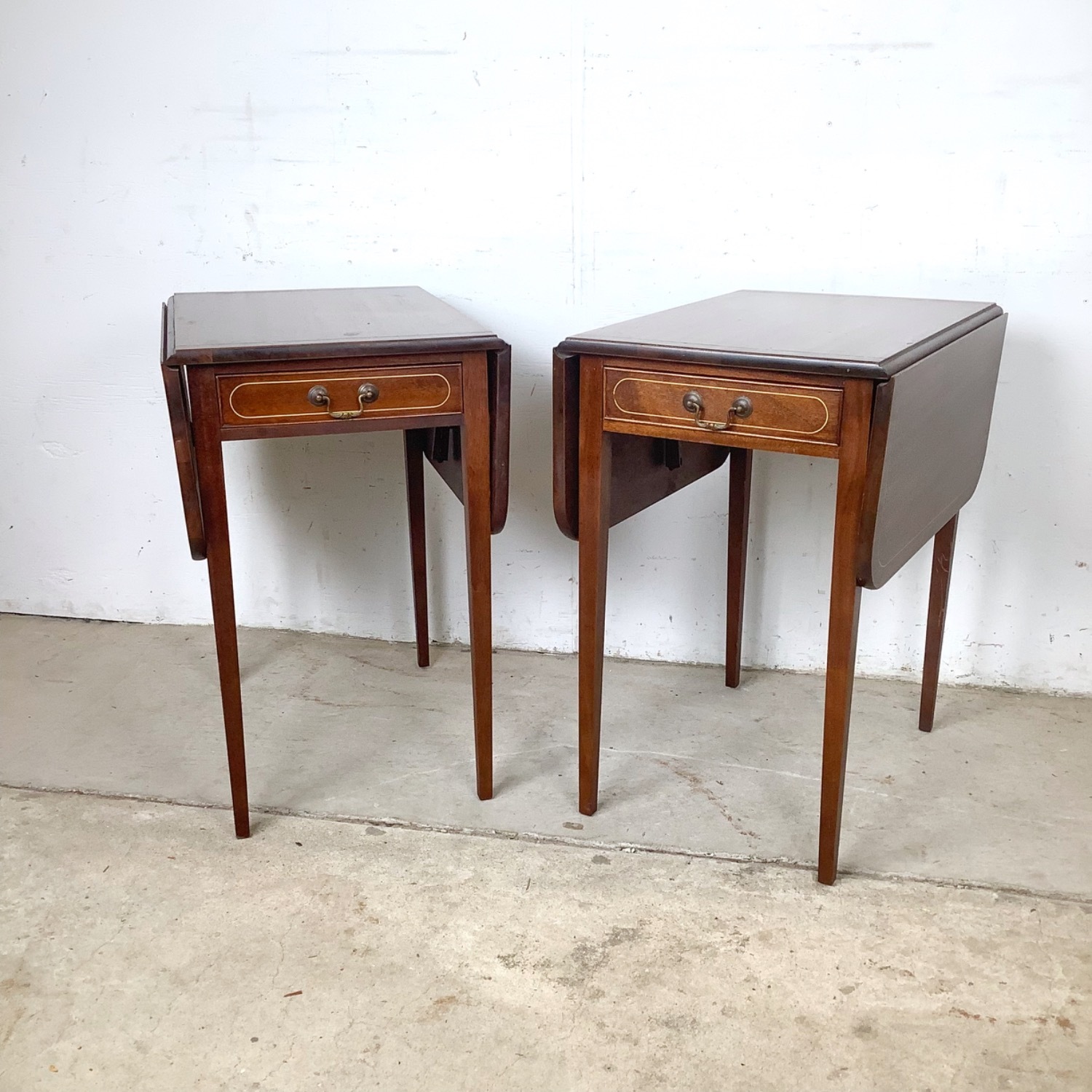 Pair of Traditional Drop-Leaf Side Tables - image-17