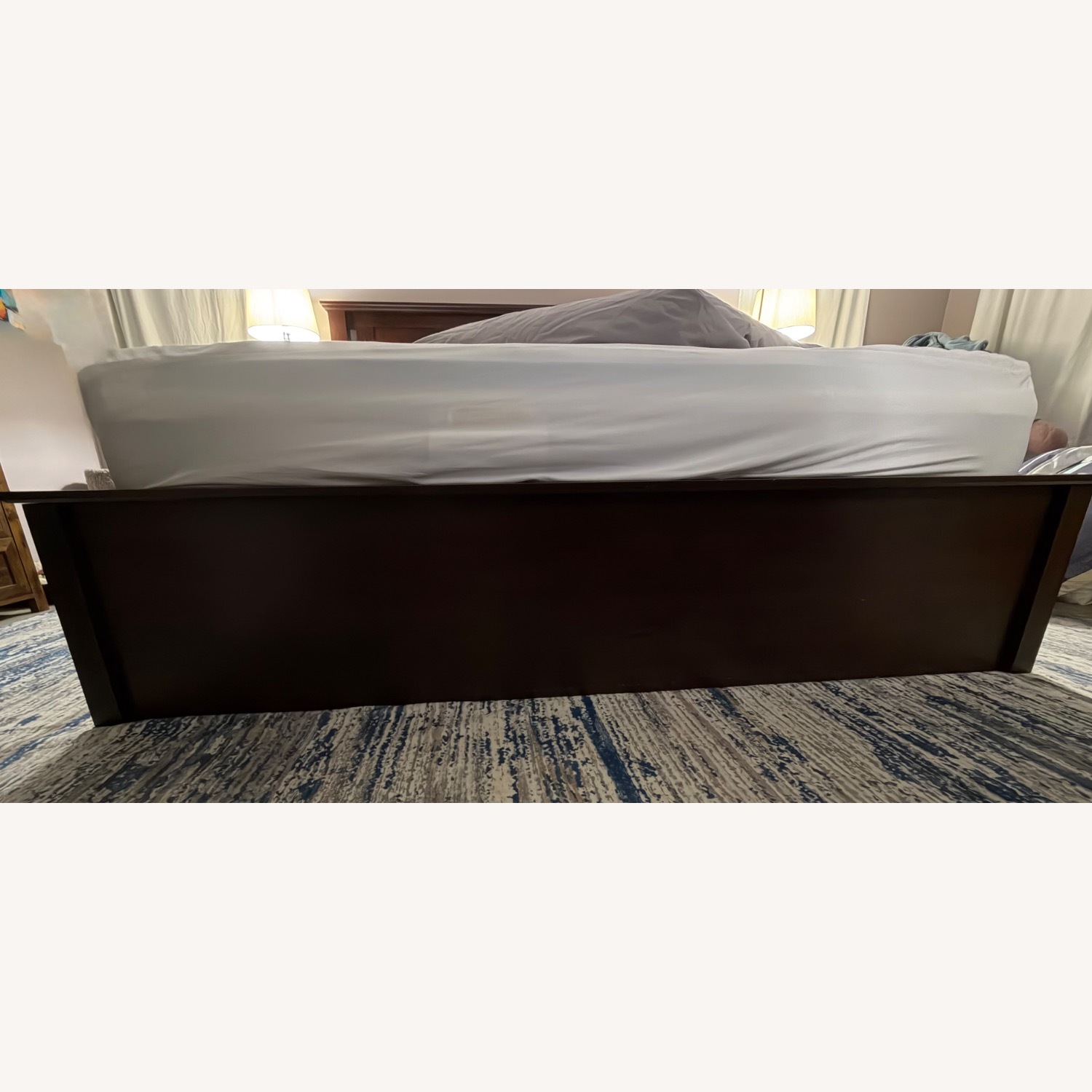 Simply Amish Dark Brown Wood King Bed - image-4