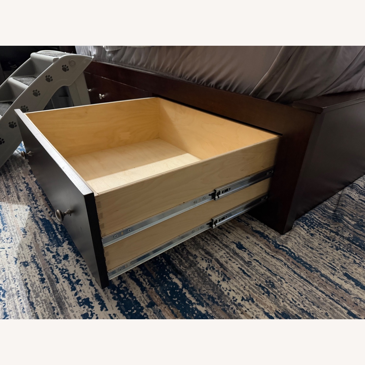 Simply Amish Dark Brown Wood King Bed - image-3