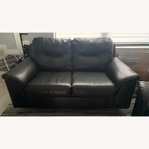 Used Black Leather Sofa  for sale on AptDeco