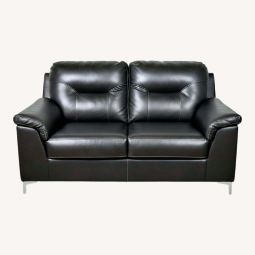 Used Black Leather Sofa  for sale on AptDeco
