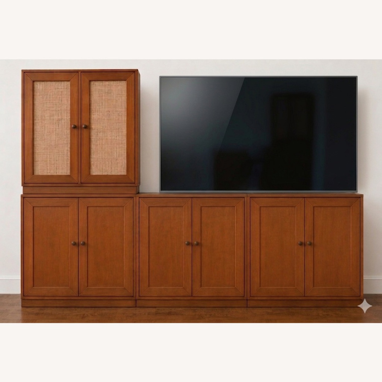 Wall System (Five Pieces) Chestnut but Paintable - image-1