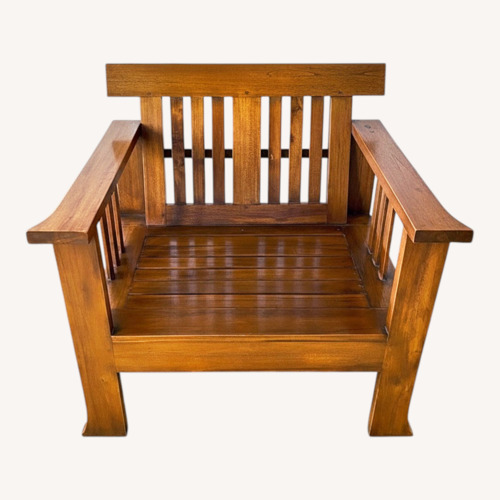 Used Javanese Indonesian Style Jati Wood Armchair for sale on AptDeco