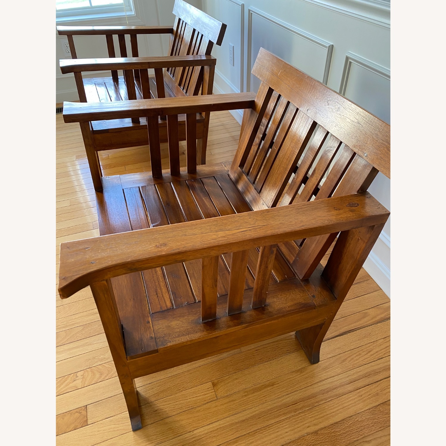 Javanese Indonesian Style Jati Wood Armchair - image-3