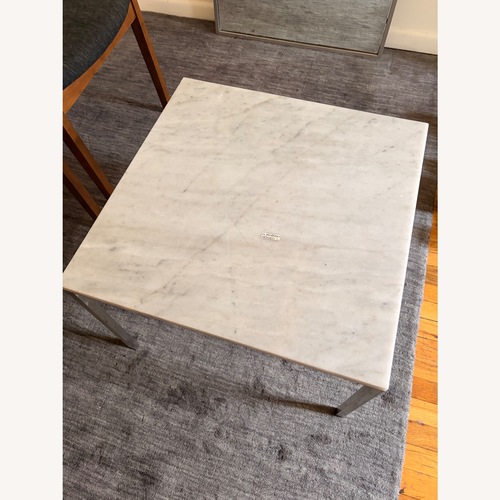Used Organic Modernism White Marble Coffee Table for sale on AptDeco