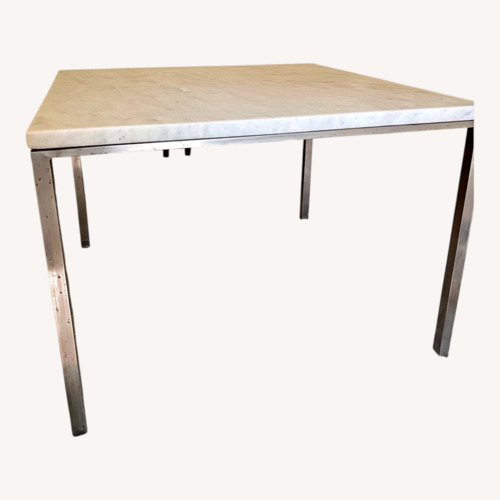 Used Organic Modernism White Marble Coffee Table for sale on AptDeco