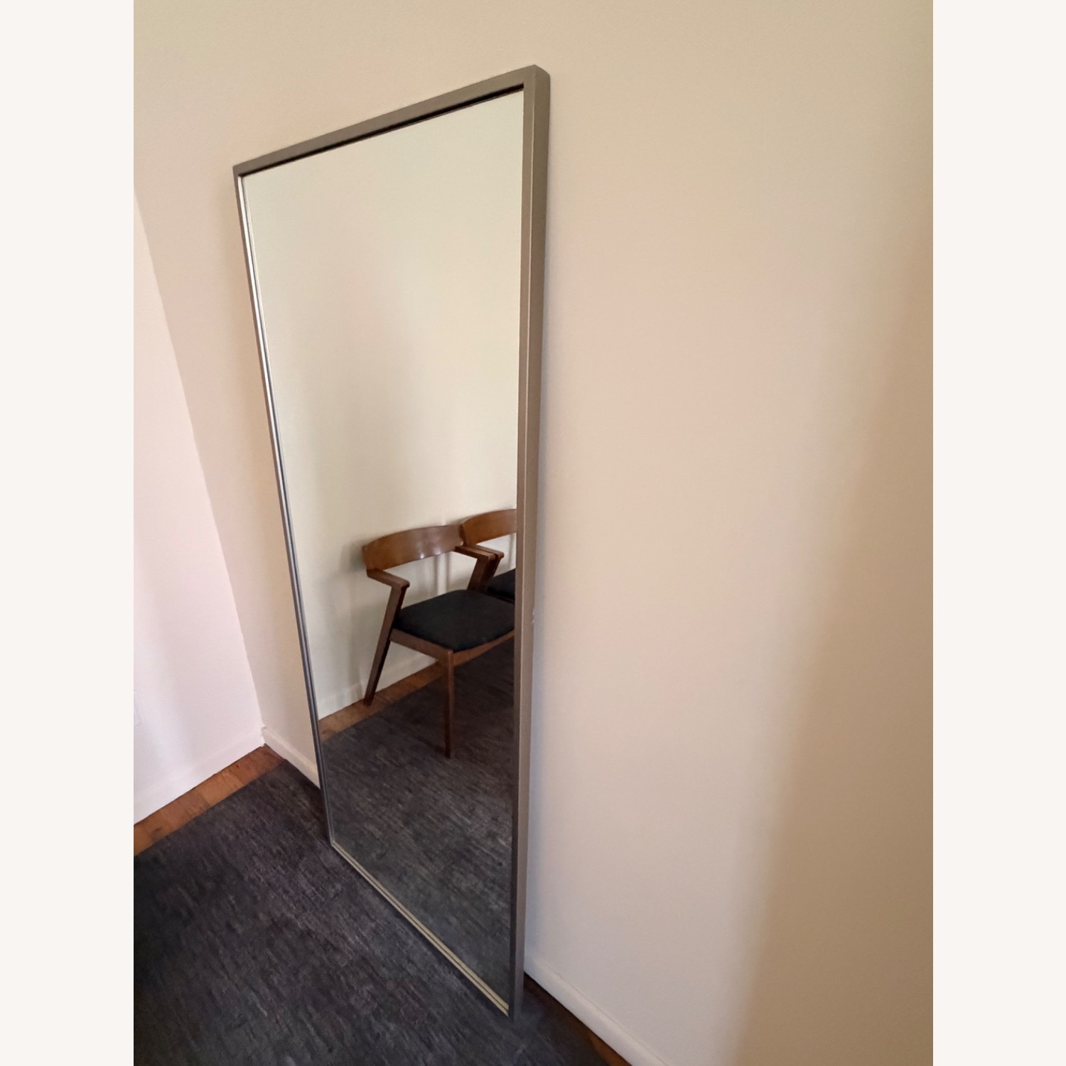 Room & Board Silver Metal Floor Mirror - image-1