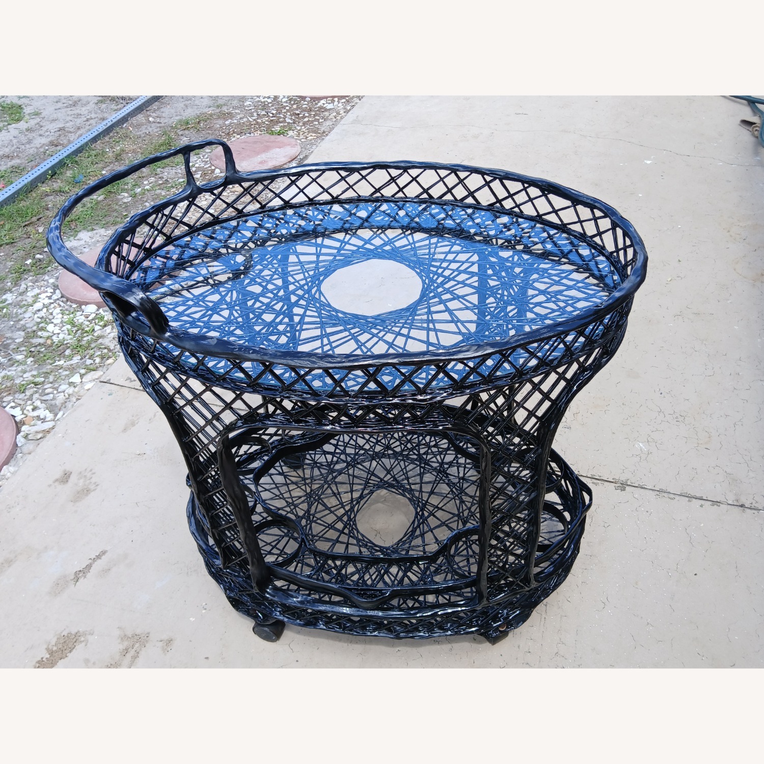 Woodard Mid Century Spun Fiberglass Bar Cart - image-1