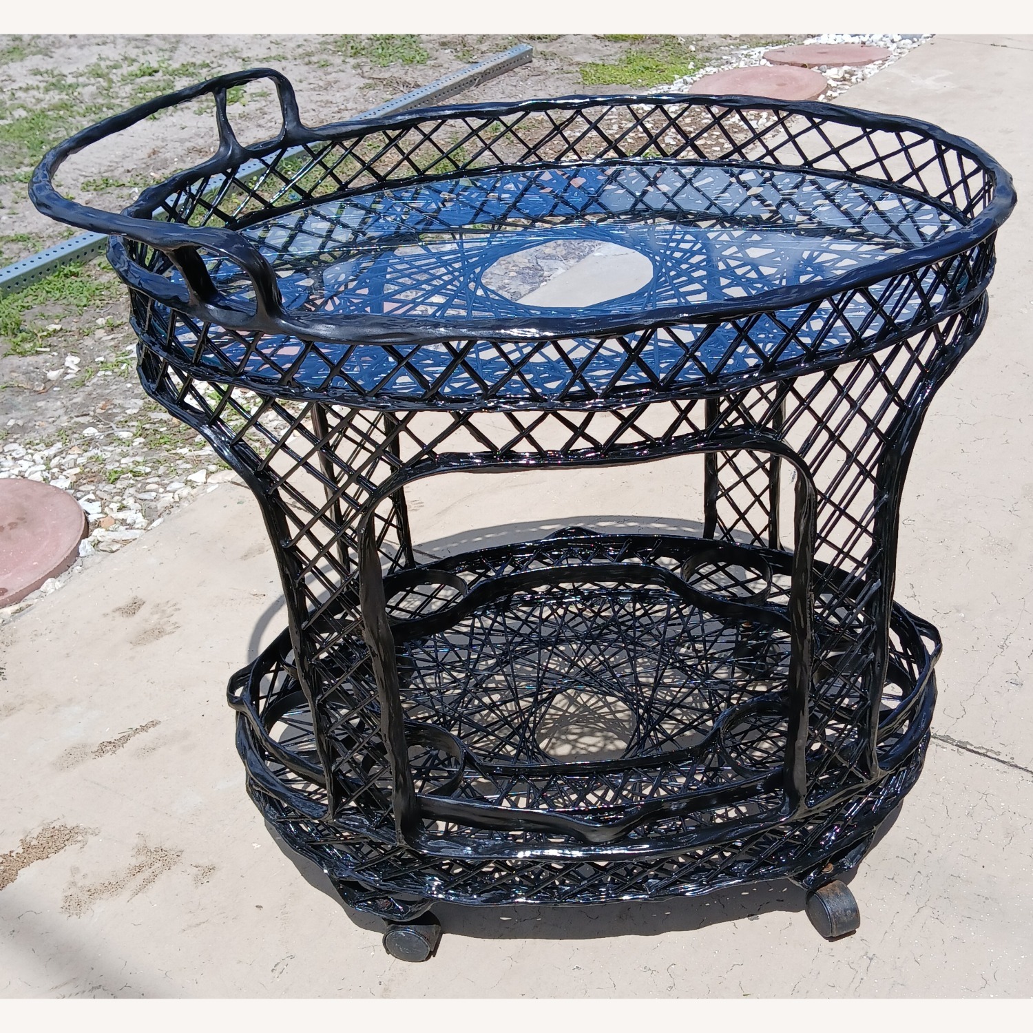 Woodard Mid Century Spun Fiberglass Bar Cart - image-8