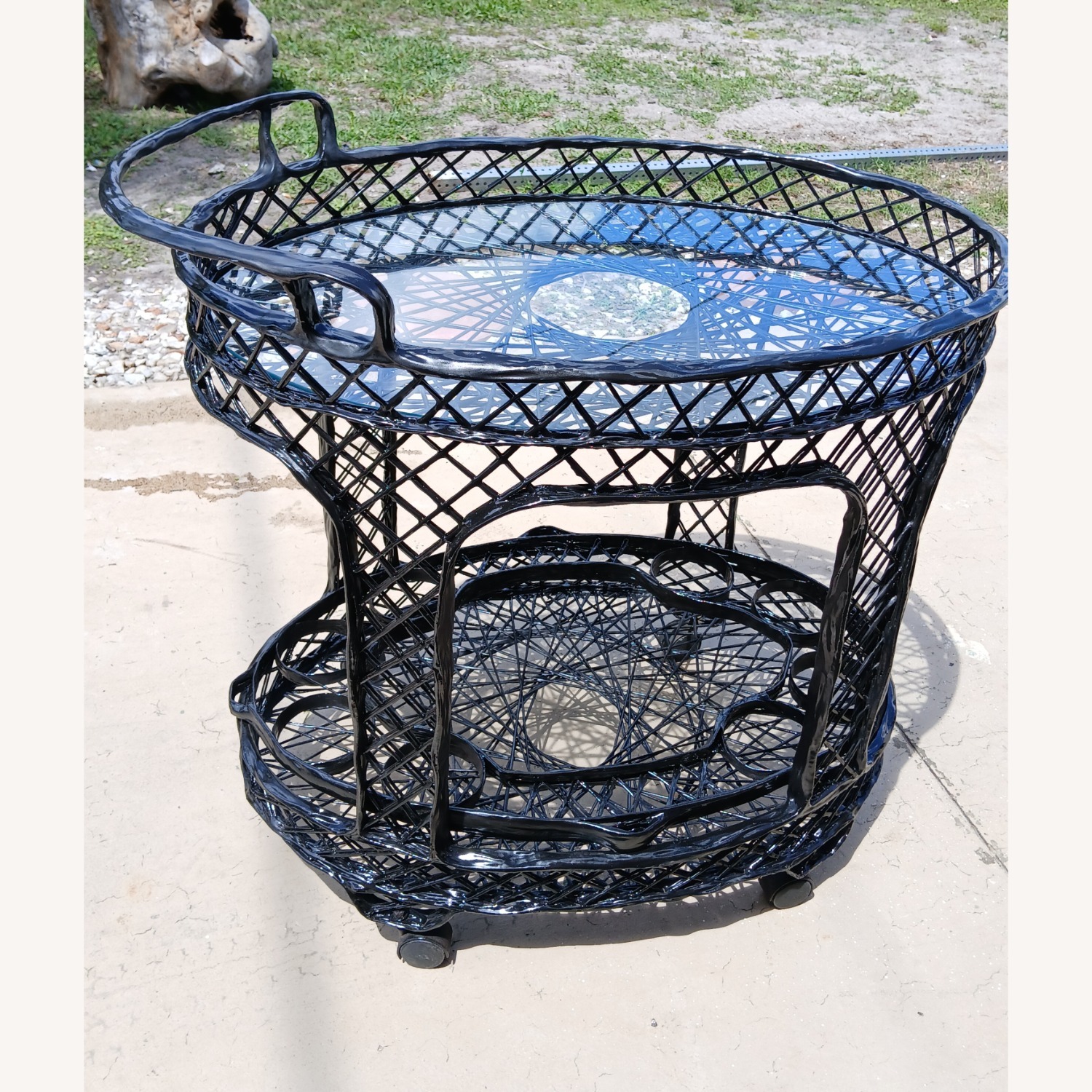 Woodard Mid Century Spun Fiberglass Bar Cart - image-3