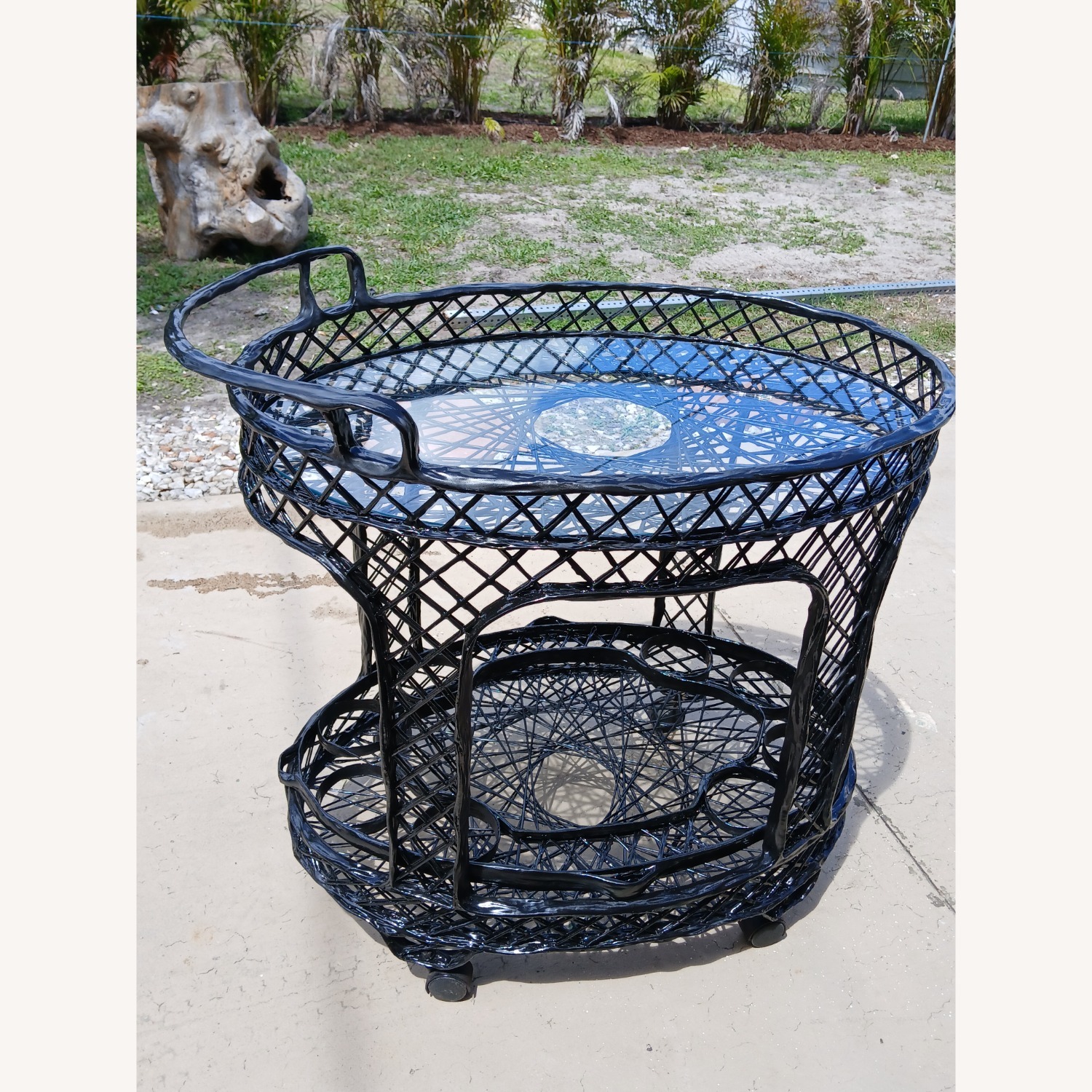 Woodard Mid Century Spun Fiberglass Bar Cart - image-6