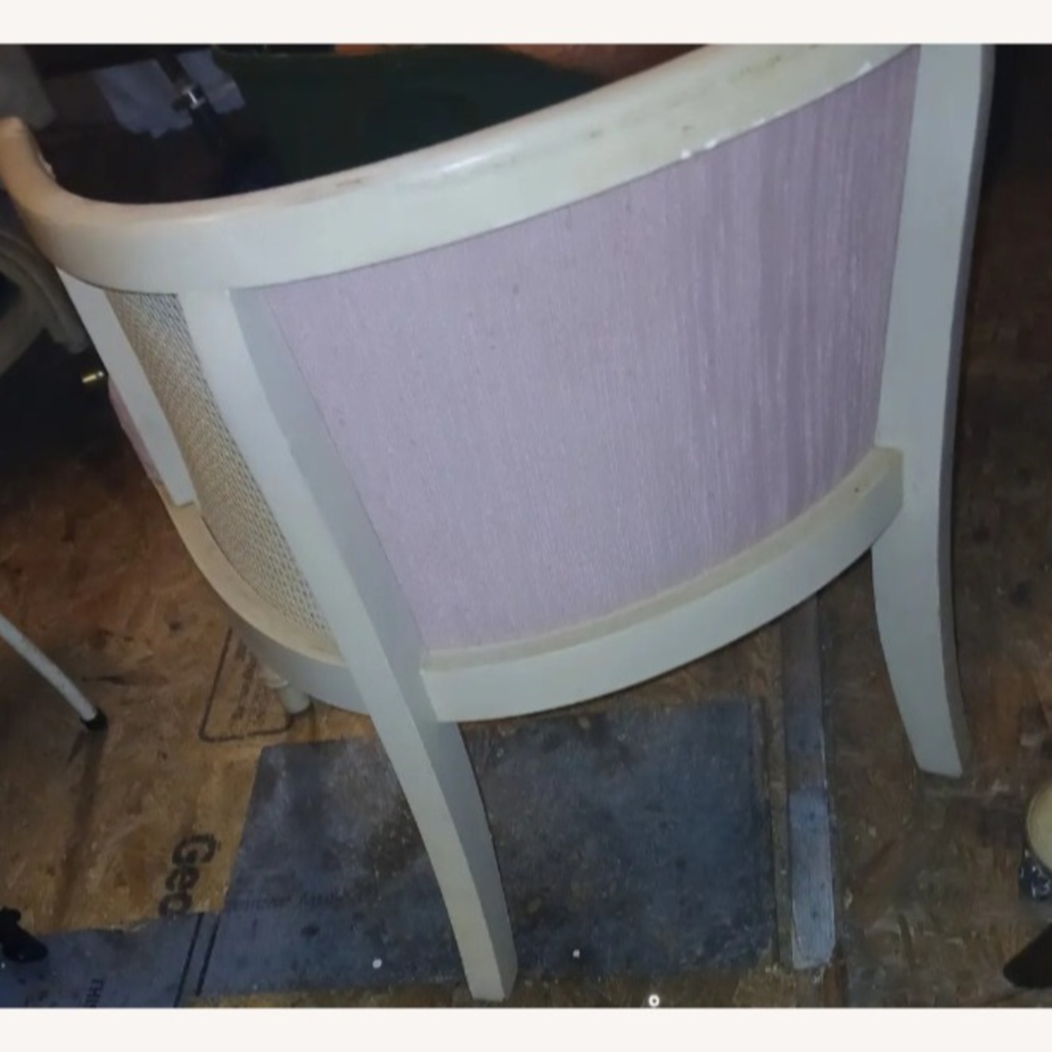 Vintage Cane Back Barrel Chair  - image-2