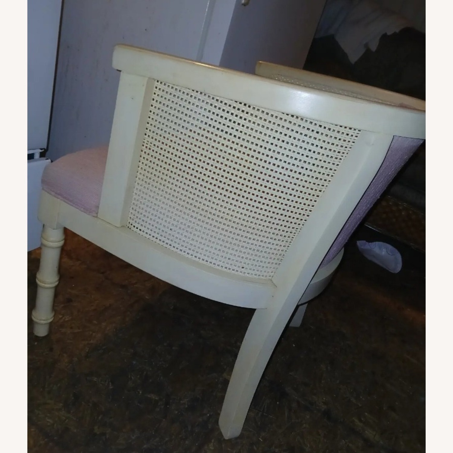Vintage Cane Back Barrel Chair  - image-3
