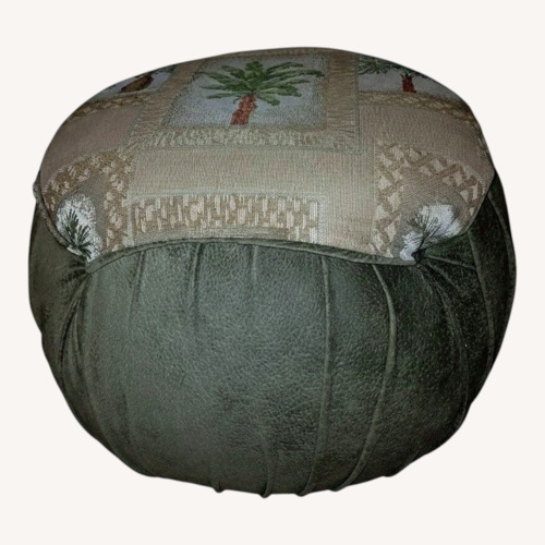 Used Vintage Coastal Palm Tree Ottoman for sale on AptDeco