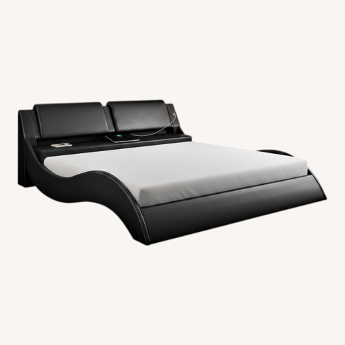 Used Sikaic Full - Size Curve Platform Bed , LED Lights for sale on AptDeco