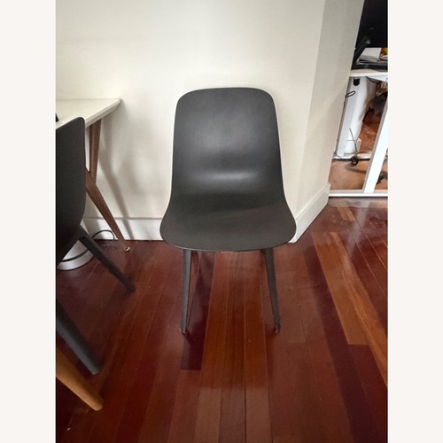 Used IKEA Dark Gray Plastic Dining Chairs, Set of 4  for sale on AptDeco