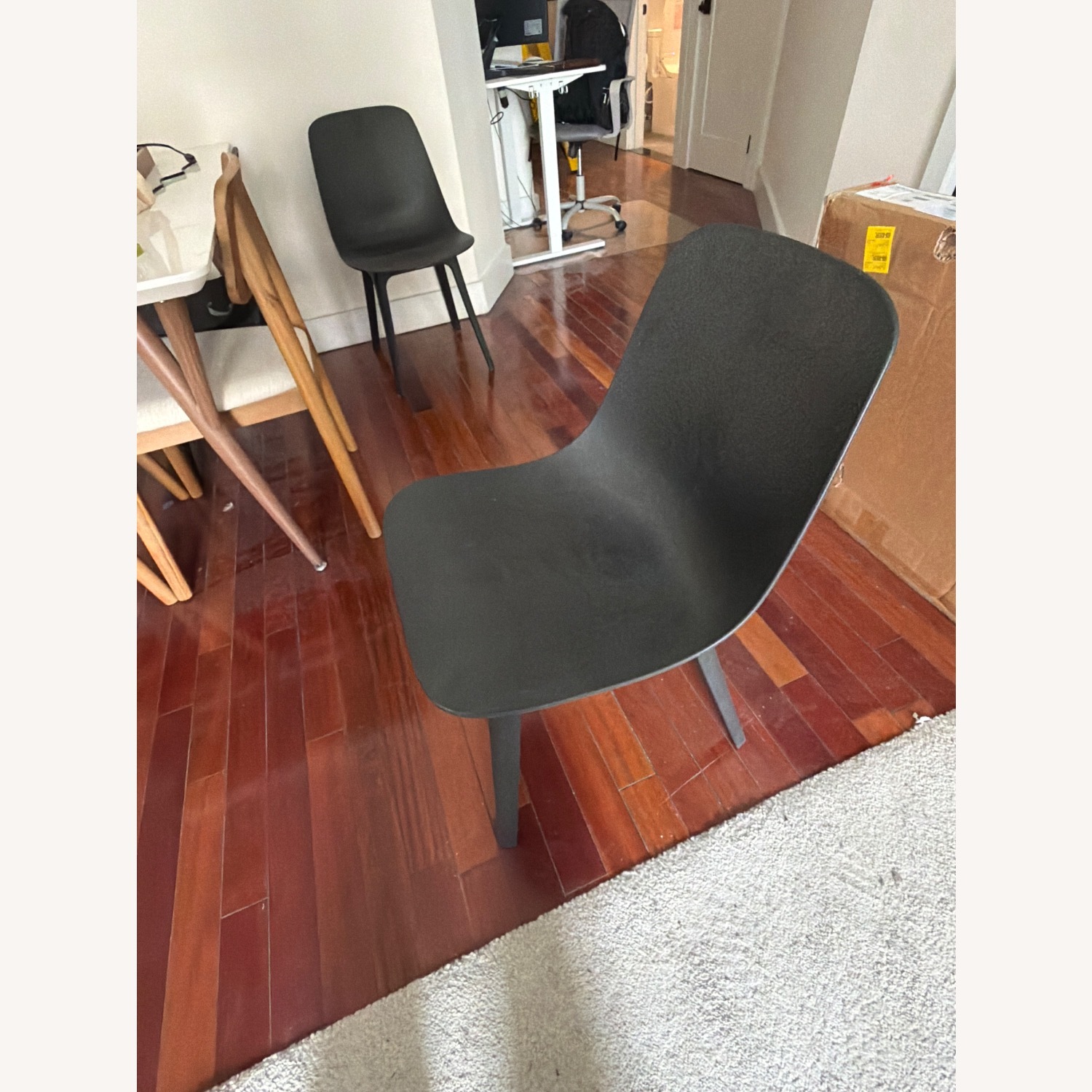 IKEA Dark Gray Plastic Dining Chairs, Set of 4  - image-3