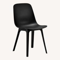 IKEA Dark Gray Plastic Dining Chairs, Set of 4 